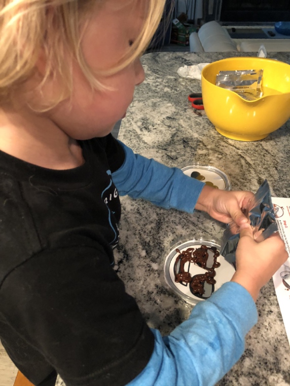 making chocolate bars