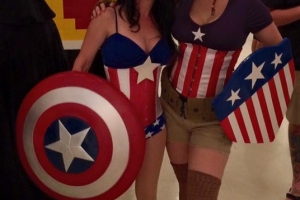 candy keane captain america cosplay and wonder cap
