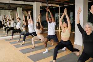 yoga class fitness group